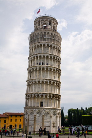 Close up of the Leaning Tower of Pisa