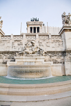 One of the fountains in front of Il Vittoriano